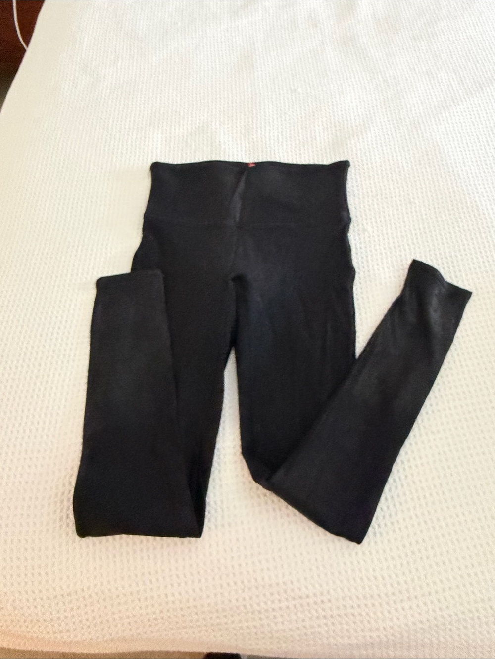 🗽SPANX Black High-Waist Leather Like Leggings
